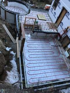 Quad-Lock ICF Home Addition with Radius Walls in Black Hawk CO radiant floors in addition