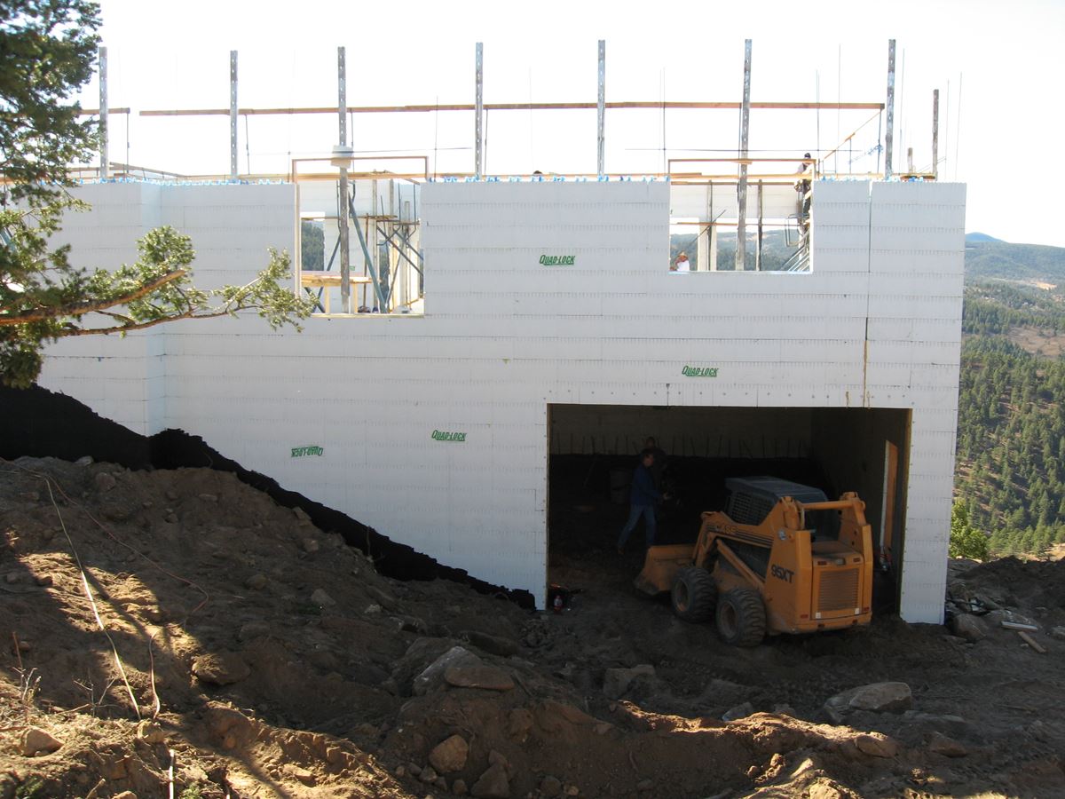 Quad-Lock ICF Home Built on the Rocks - ICF Walls and Openings 1 - Energywise Sustainable Products CO