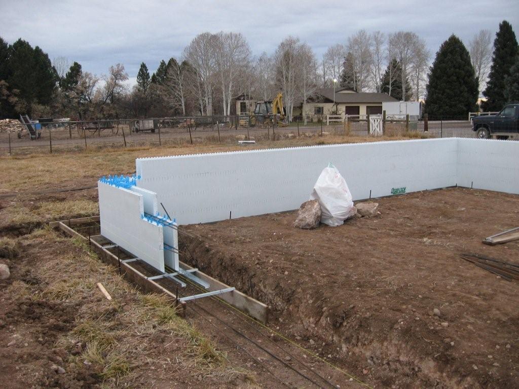 Placement of footer and stem wall