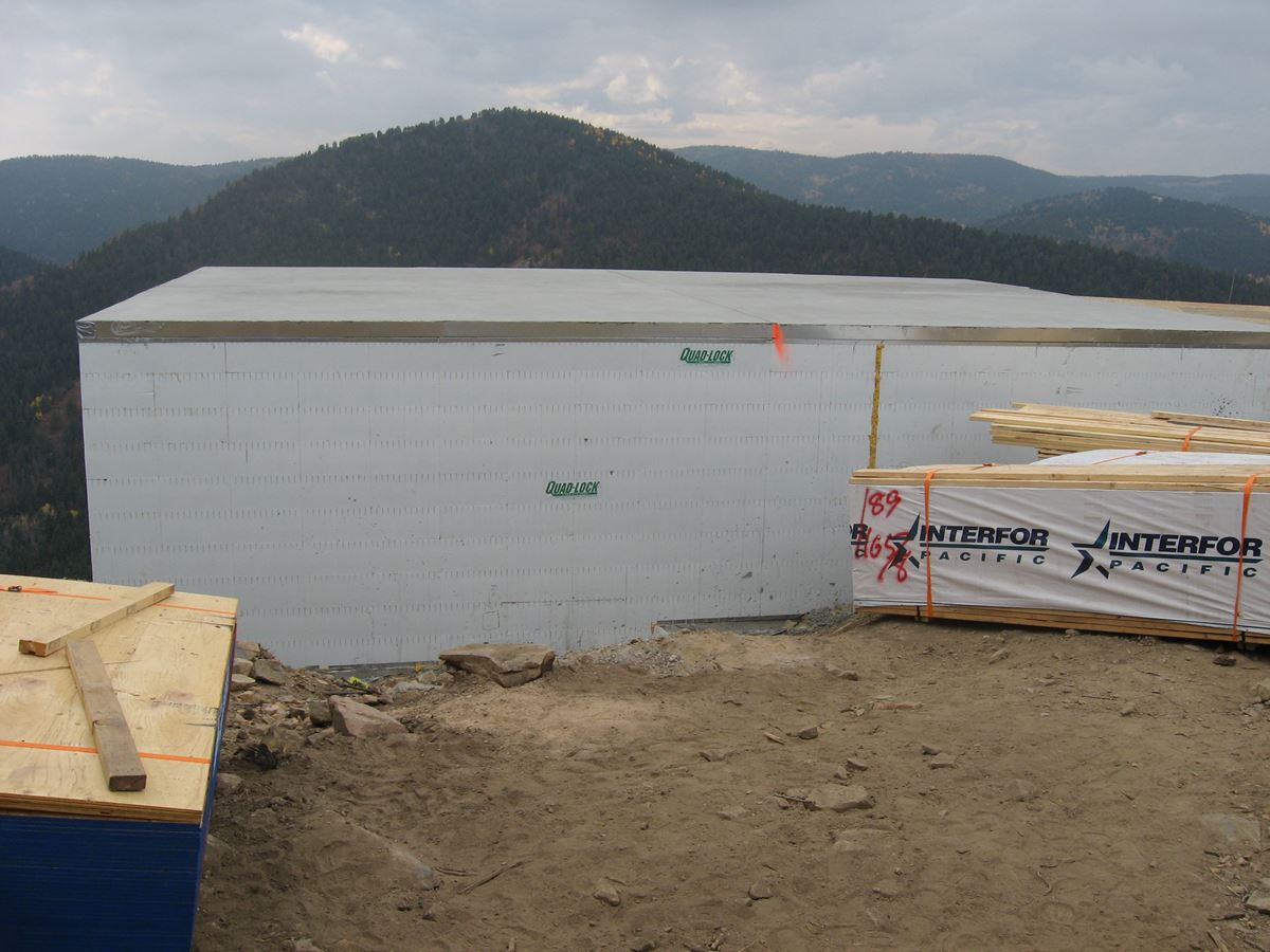 Quad-Lock ICF Home Built on the Rocks - floors over Concrete walls and foundations - Energywise Sustainable Products CO