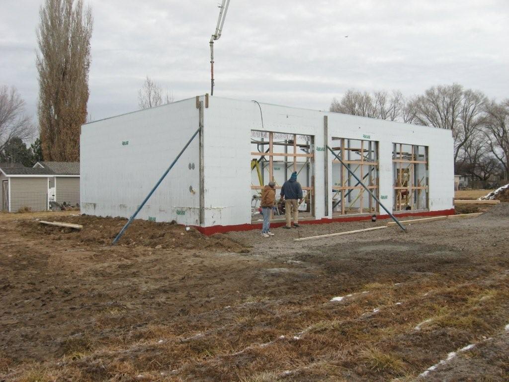 Exterior Quad-Lock ICF Walls ready for concrete pour